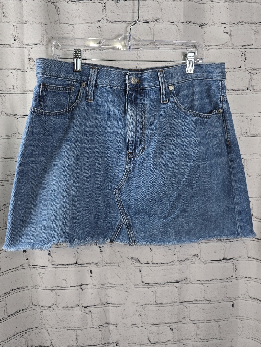 Madewell Rigid Denim A-Line Denim‎ Mini Skirt Size 32